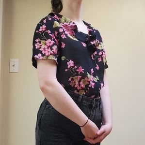 Ruffle Floral Blouse